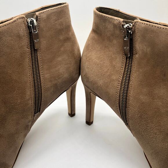 Marc Fisher Tan Suede Heel Ankle Booties 7.5 - Picture 4 of 9